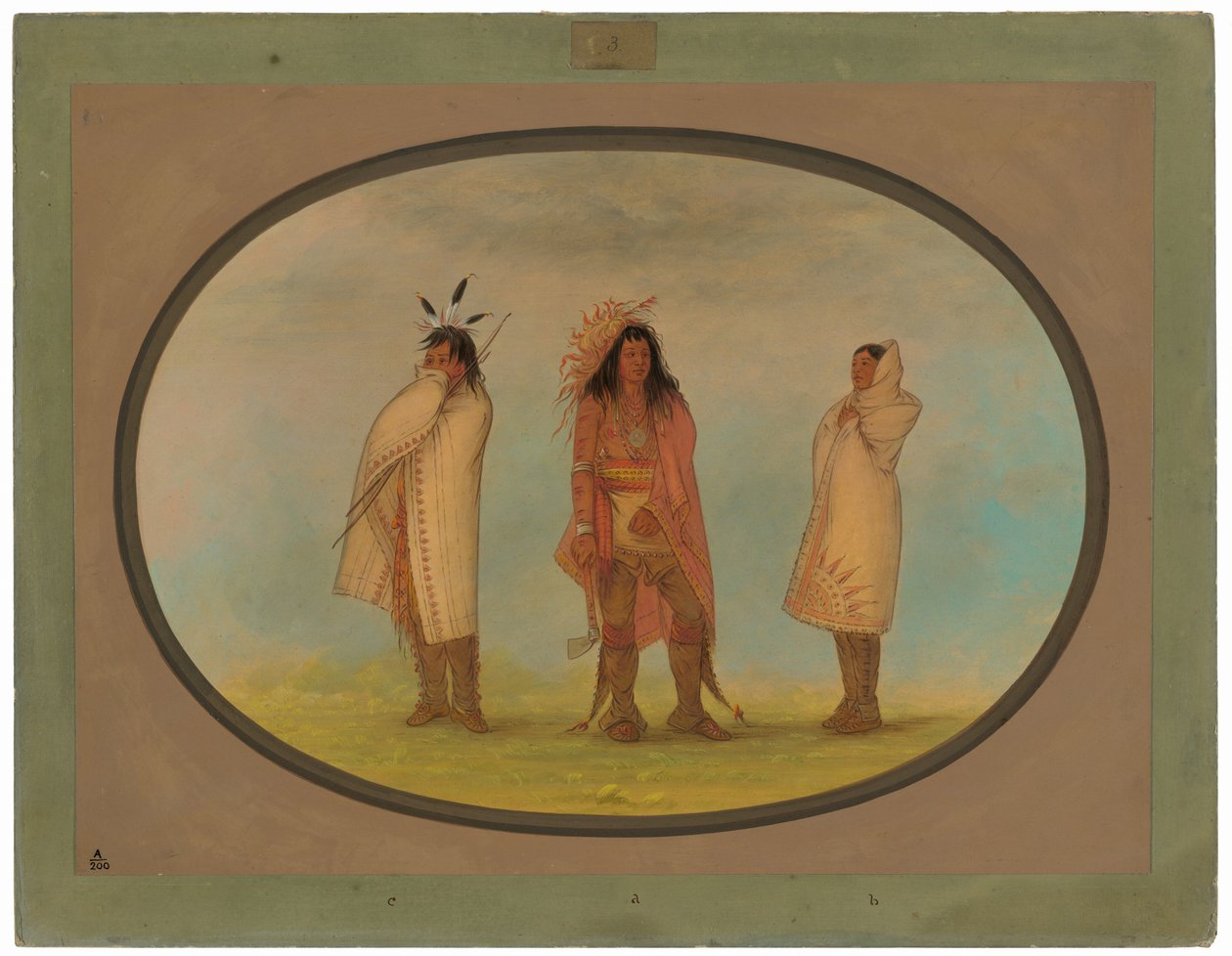 Kolme irokeesi-intiaania tekijältä George Catlin