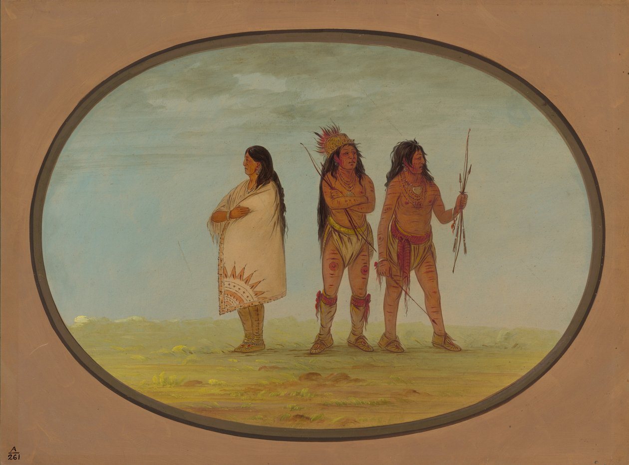 Kolme navaho-intiaania, 18611869. tekijältä George Catlin