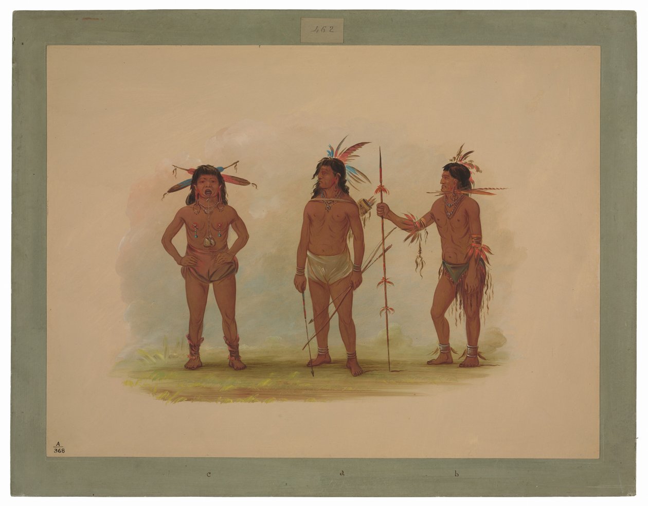 Kolme Omagua-miestä tekijältä George Catlin