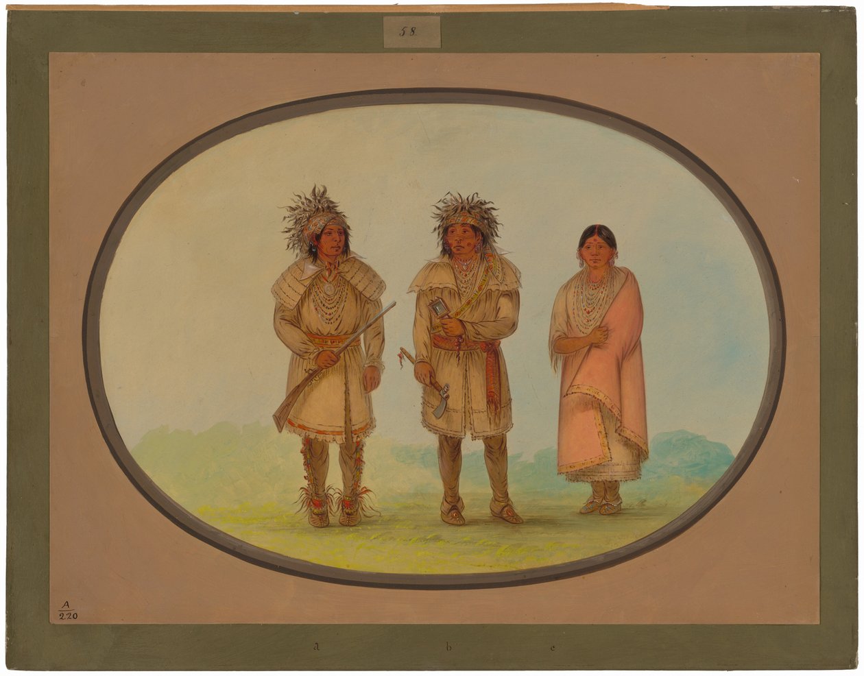 Tres indis Peoria finlandesos tekijältä George Catlin