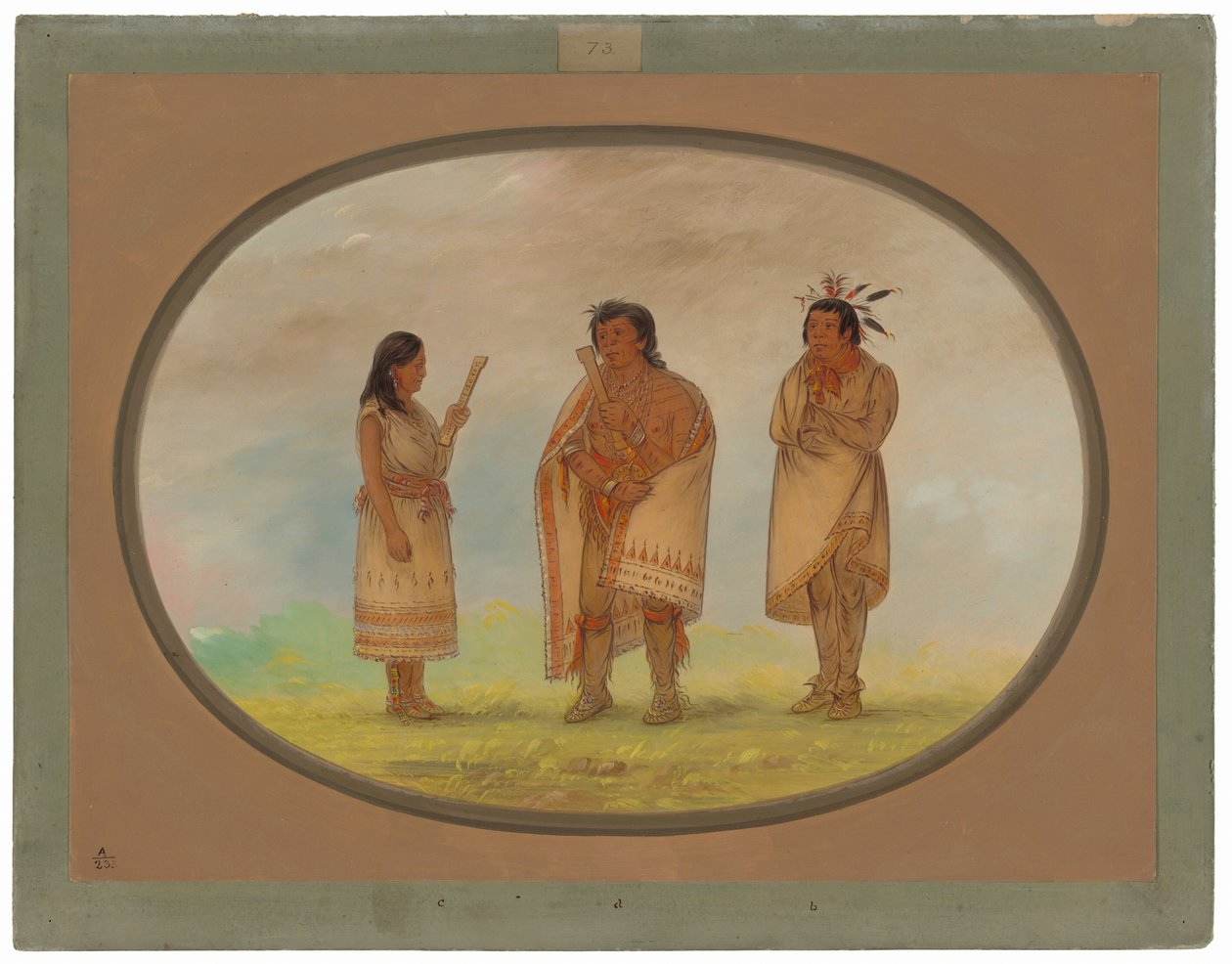 Kolme Potawatomi-intiaania tekijältä George Catlin