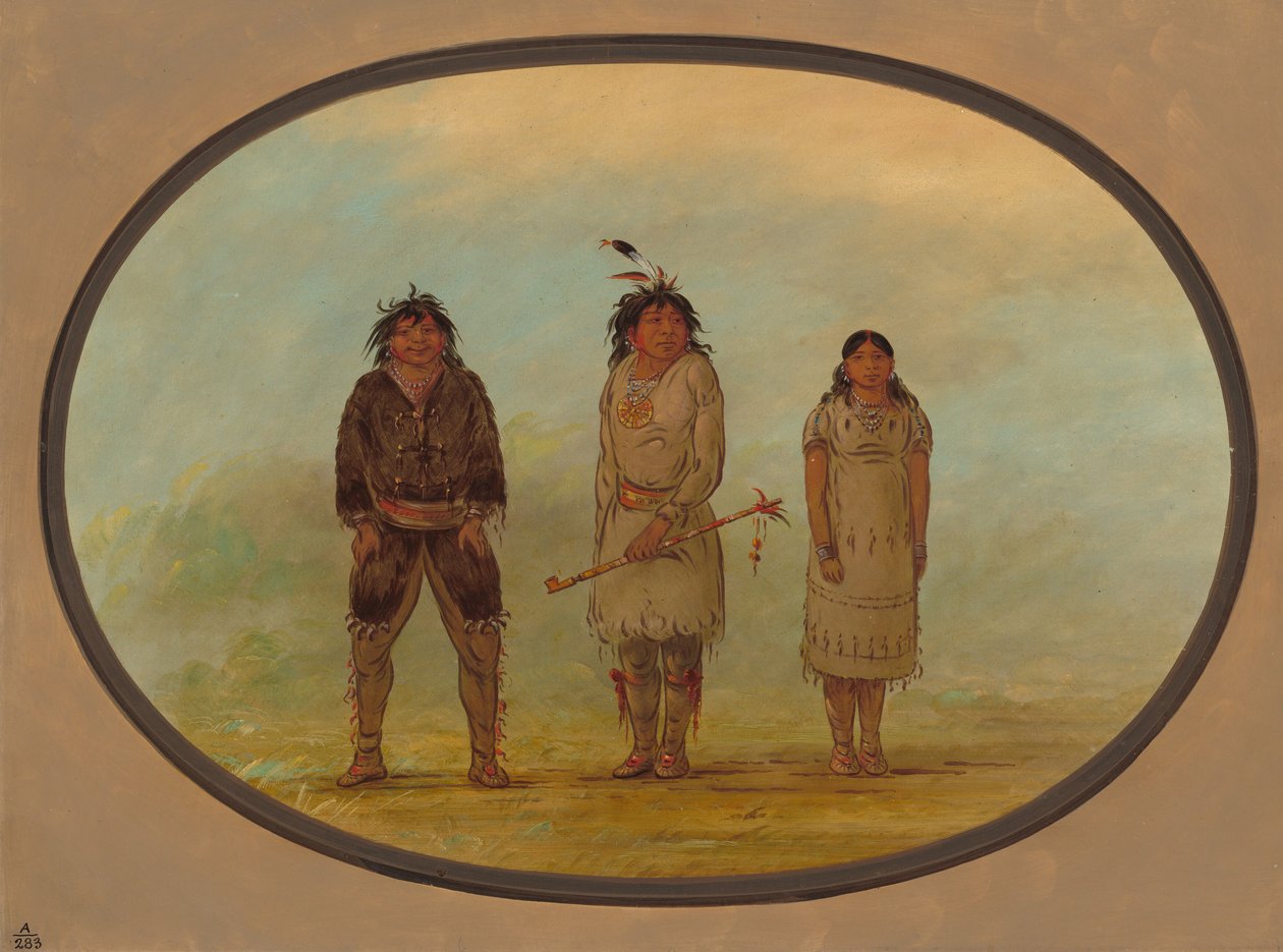 Kolme selish-intiaania, 18551869. tekijältä George Catlin