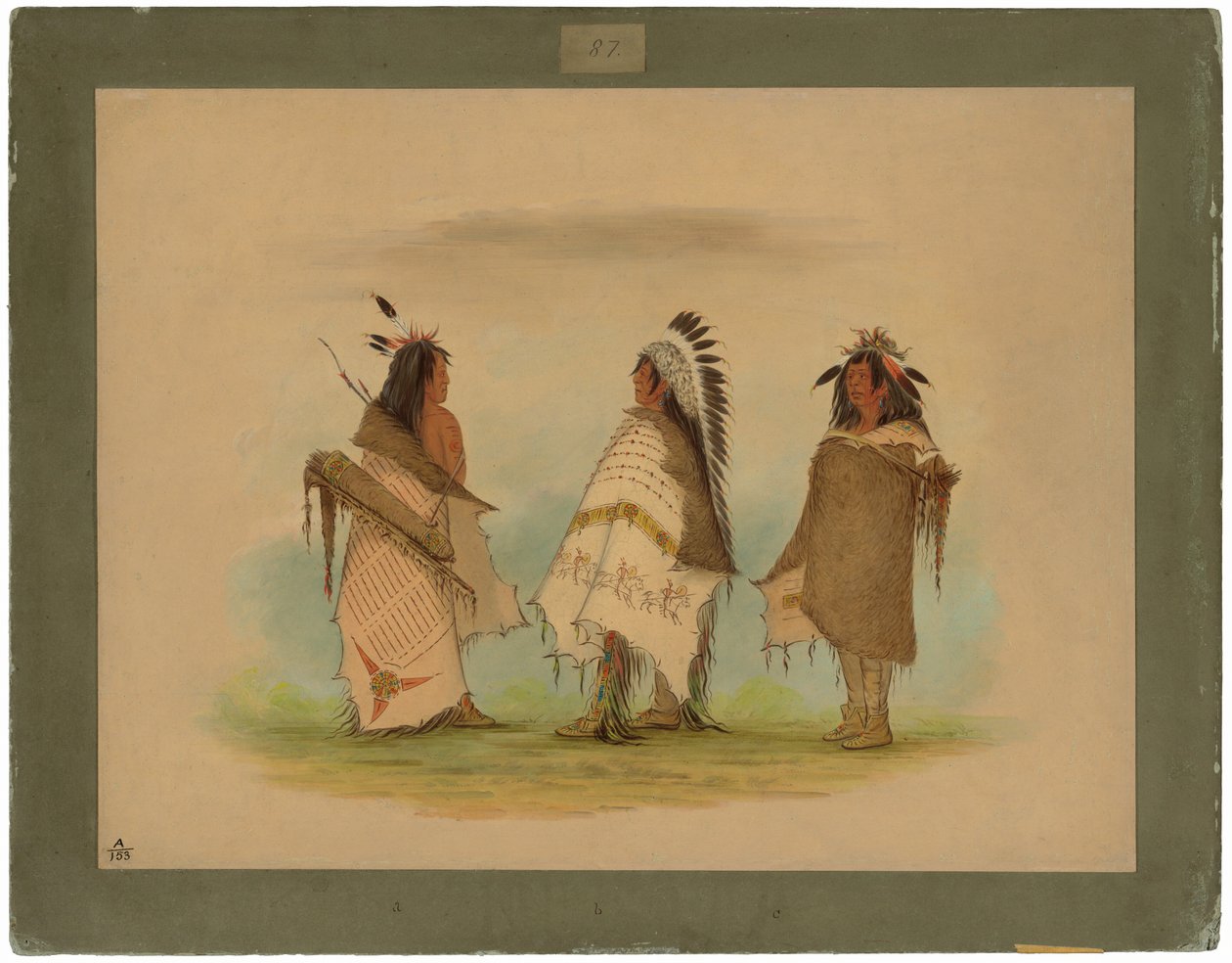 Kolme Shoshonee Warrioria tekijältä George Catlin
