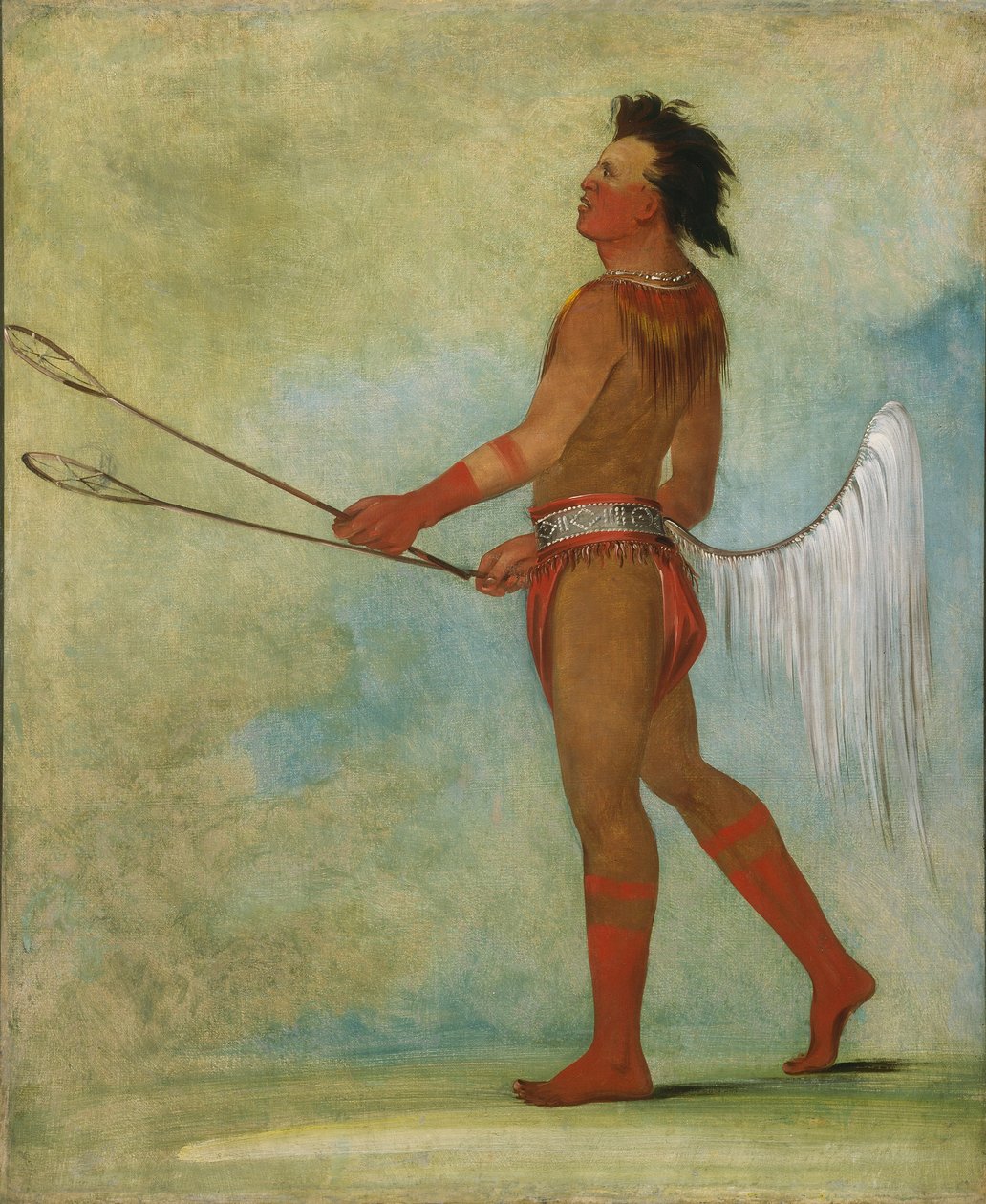 Tul-lock-chísh-ko, juo kiven mehua, pallopelaajan puvussa... tekijältä George Catlin