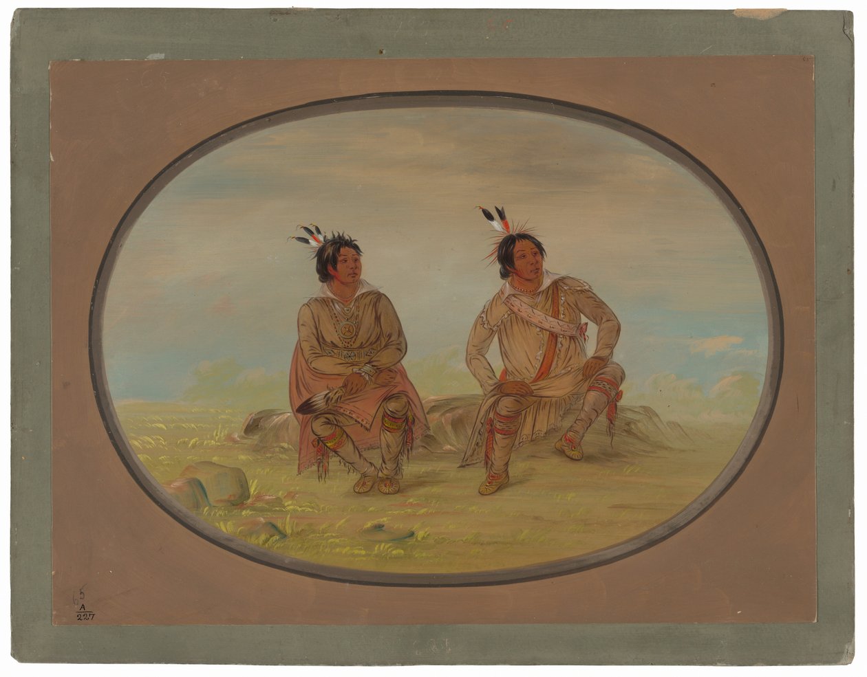 Kaksi Choctaw-intiaania tekijältä George Catlin