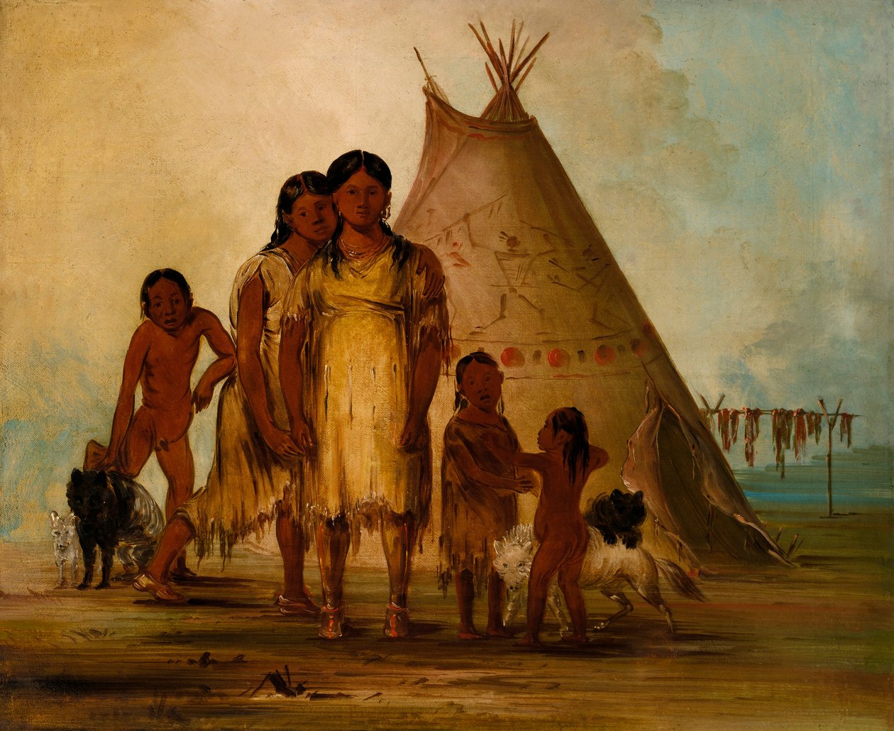 Kaksi komanssityttöä tekijältä George Catlin