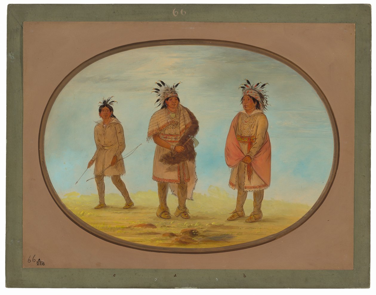 Kaksi Weeah Warrioria ja nainen tekijältä George Catlin