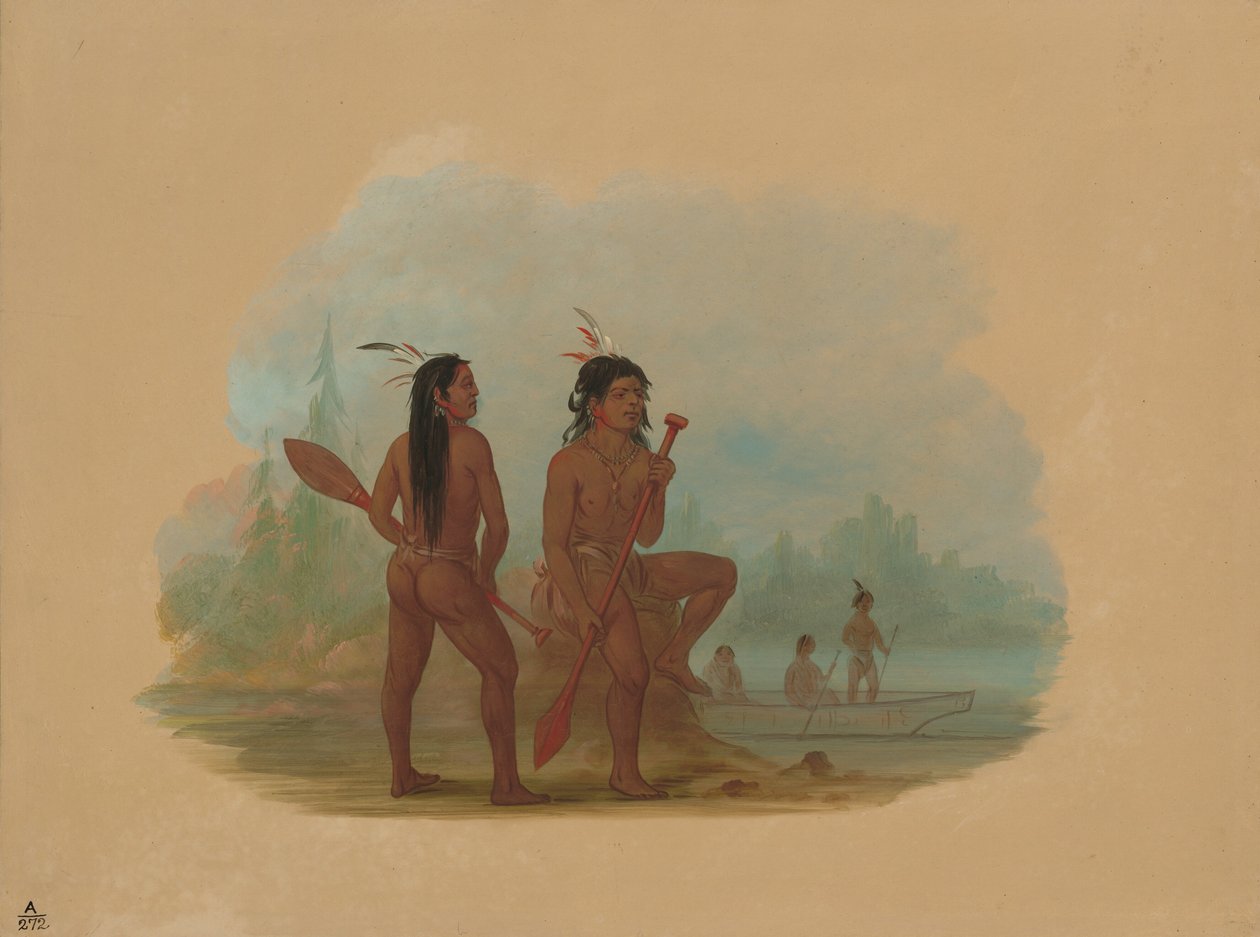 Kaksi nuorta Hyda-miestä, 18551869. tekijältä George Catlin