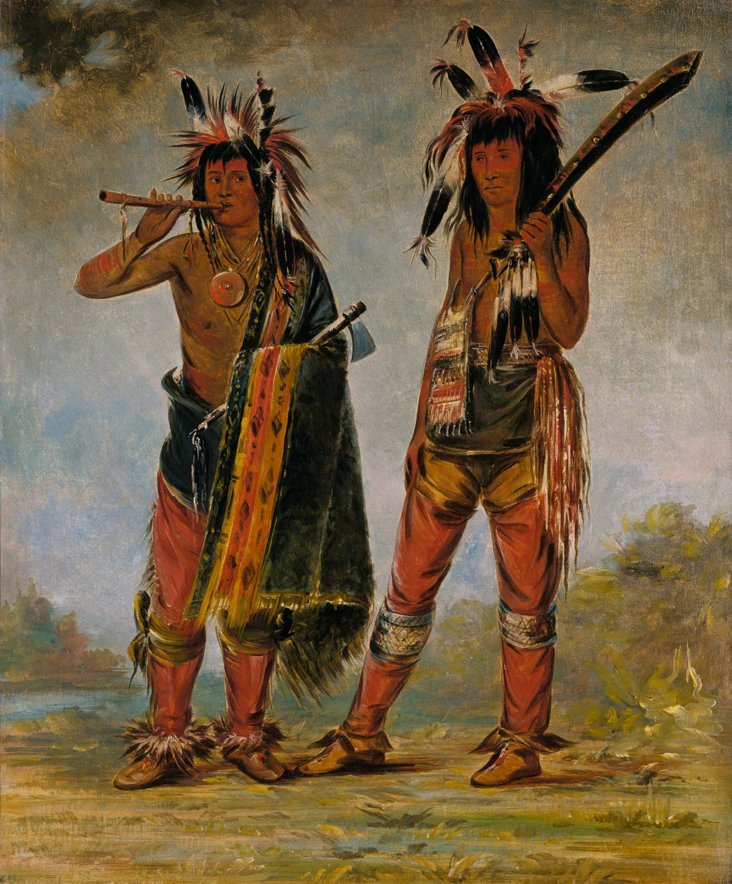 Kaksi nuorta miestä, 1835 tai 1836. tekijältä George Catlin