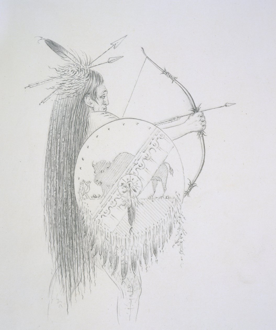 Un-ka-ka Ha-hon-she-kaw (Pitkät sormenkynnet) 1852 tekijältä George Catlin