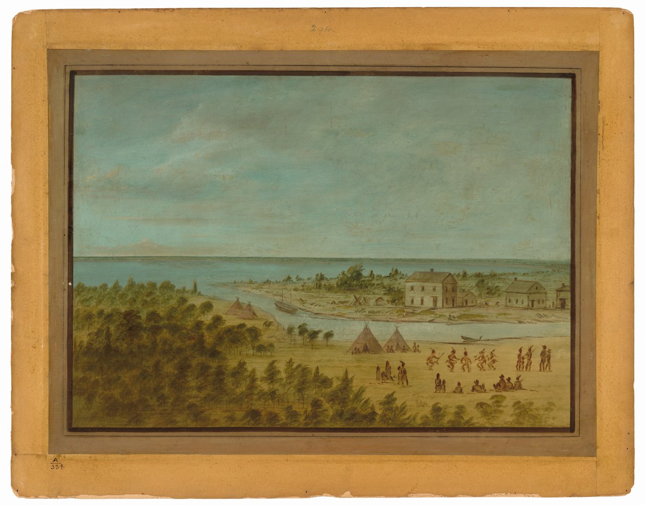 Näkymä Chicagosta vuonna 1837 tekijältä George Catlin