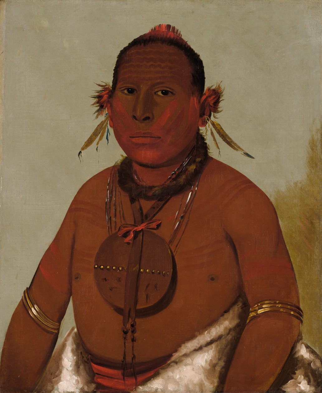 Wa-sáw-me-saw, jyrisevä ukkonen, Mustahaukan nuorin poika, - tekijältä George Catlin