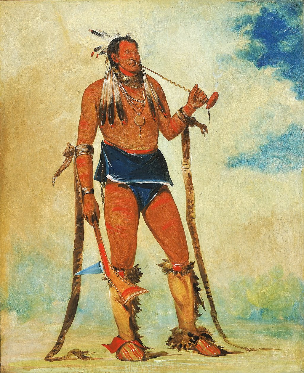 Wah-chee-háhs-ka, mies, joka laittaa kaikki ulos ovista... tekijältä George Catlin