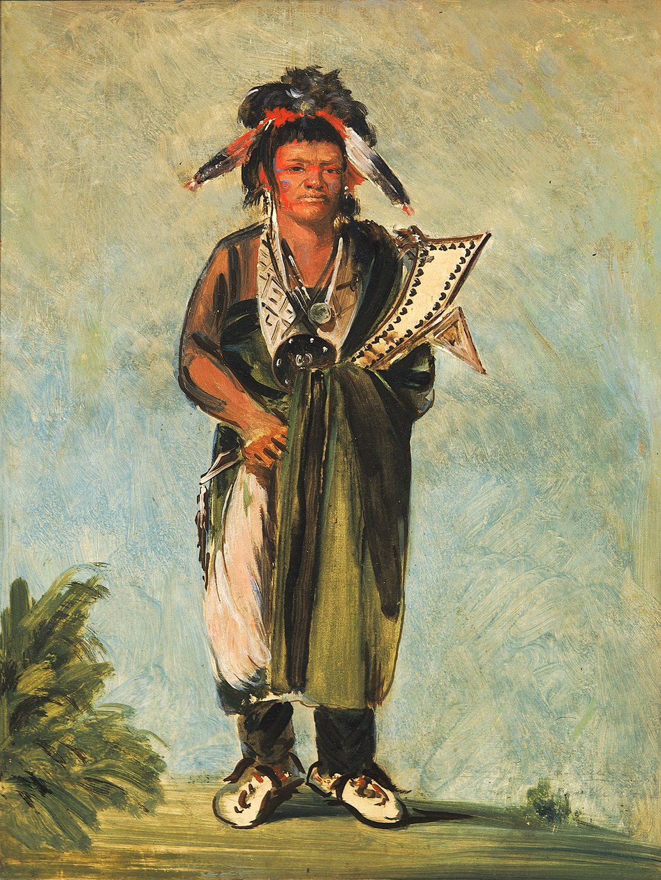 Wah-kón-ze-kaw, Käärme, 1828. tekijältä George Catlin