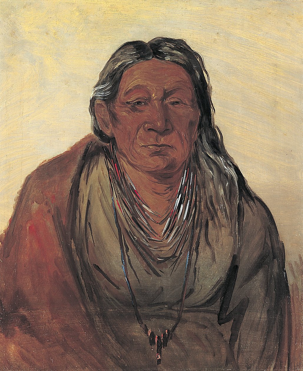Wah-pe-séh-see, päällikön äiti tekijältä George Catlin