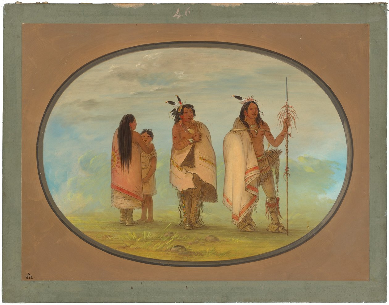 Weecon päällikkö, hänen vaimonsa ja soturi tekijältä George Catlin
