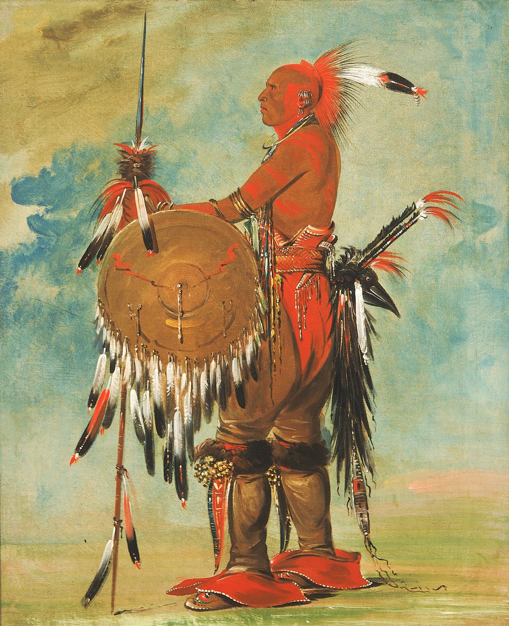 Wáh-pa-ko-lás-kuk, Karhun jälki, 1835. tekijältä George Catlin