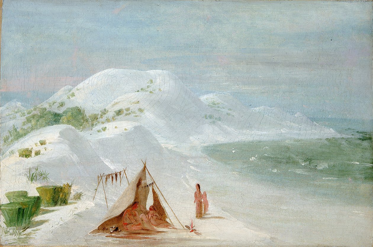 Valkoinen hiekka Bluffs, Santa Rosa Island, lähellä Pensacola tekijältä George Catlin