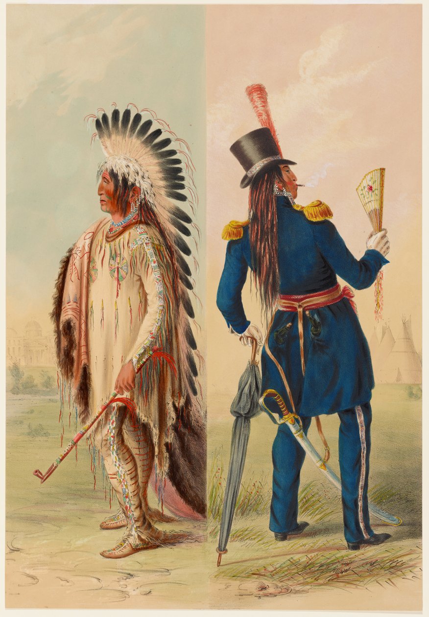 Wi-Jun-Jon, assiniboinepäällikkö tekijältä George Catlin
