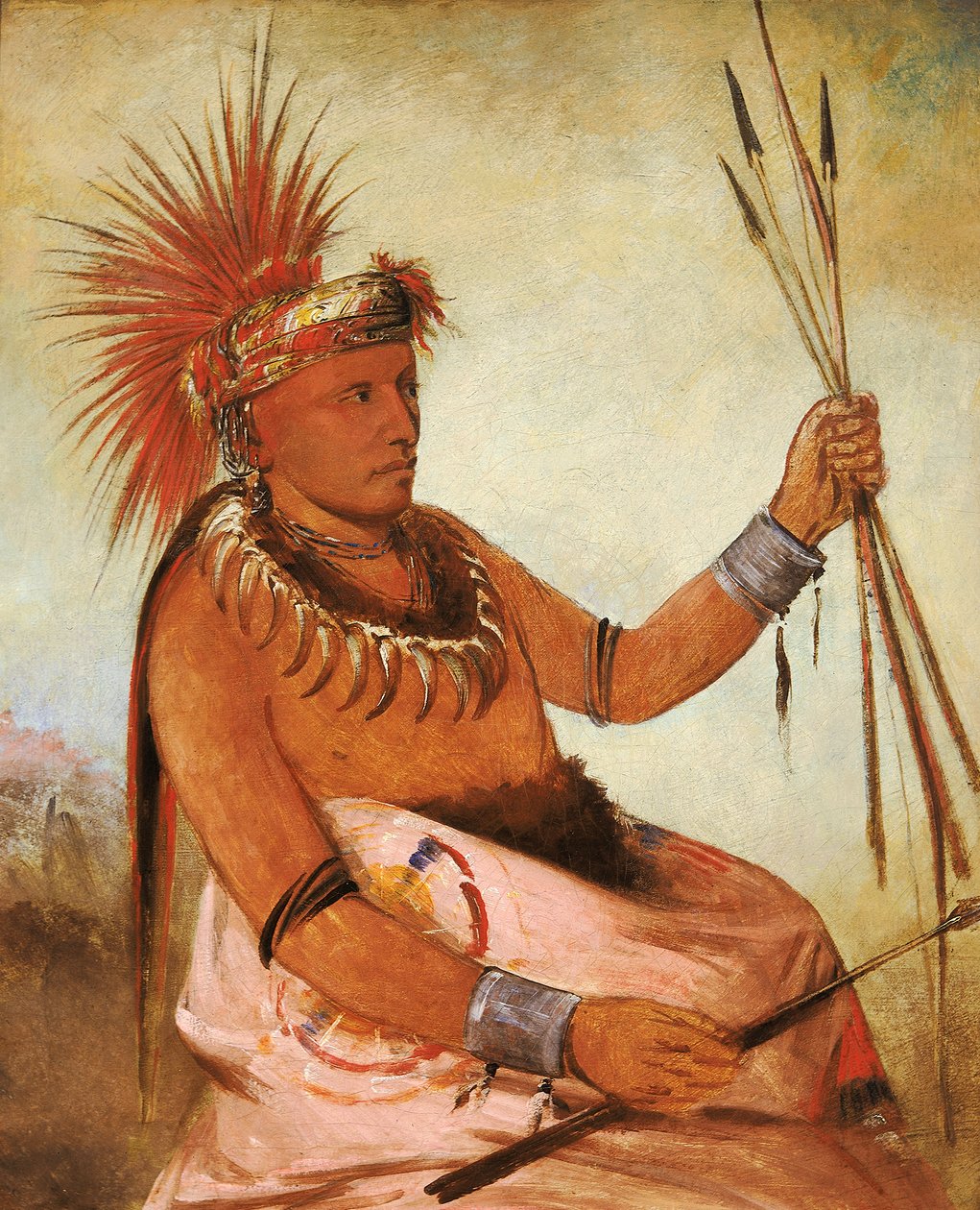 Wos-cóm-mun, Kiireinen mies, rohkea, 1832. tekijältä George Catlin