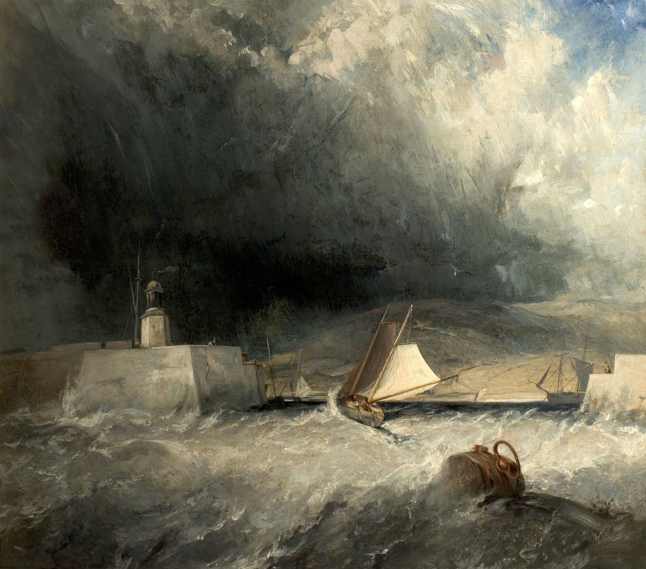Whitby Harbour, North Yorkshire, 1836 tekijältä George Chambers