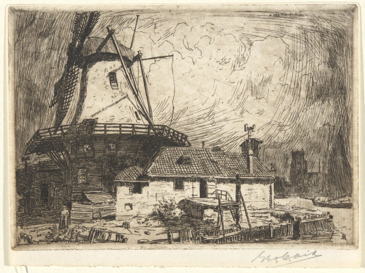 Moulin ja Zwyndrecht tekijältä George Charles Aid