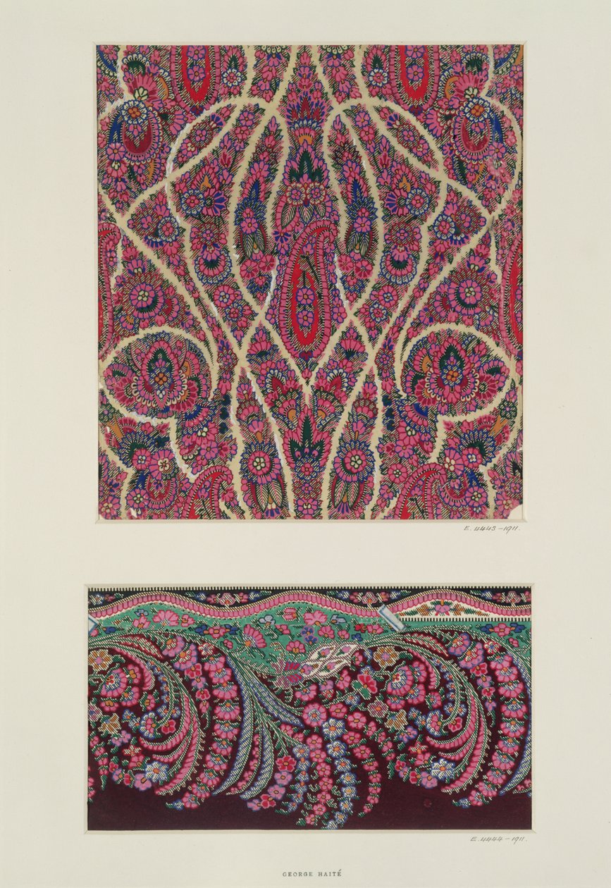 Kangasmalleja Paisley Shawlsille, n. 1871 tekijältä George Charles Haite