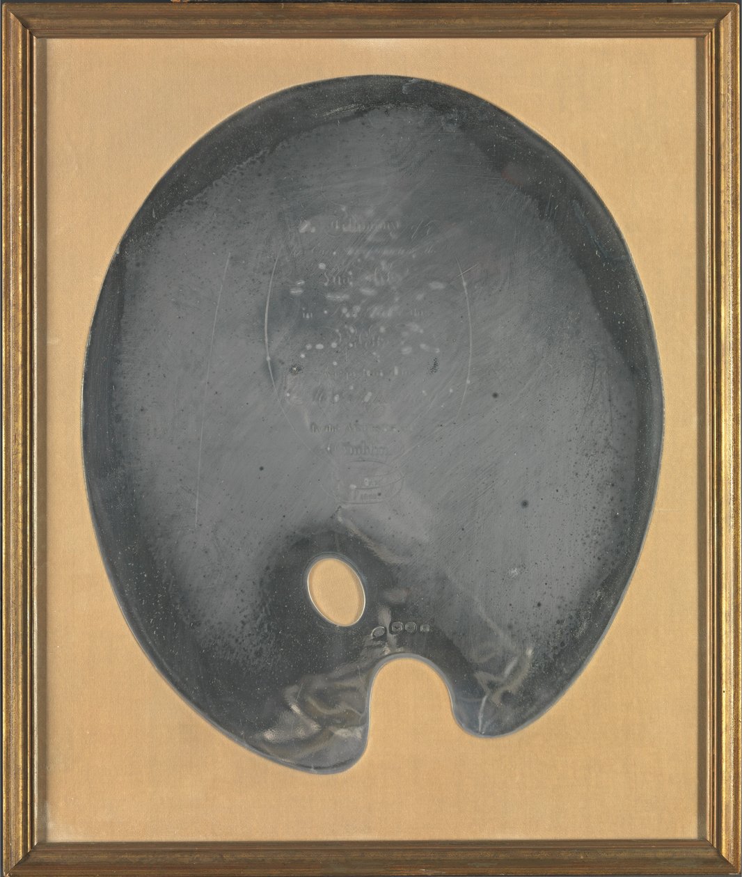 George III Irisches Silber: George Chinnery Palette, präsentiert dem Künstler von den Künstlern von Dublin, 27. Juli 1801 tekijältä George Chinnery