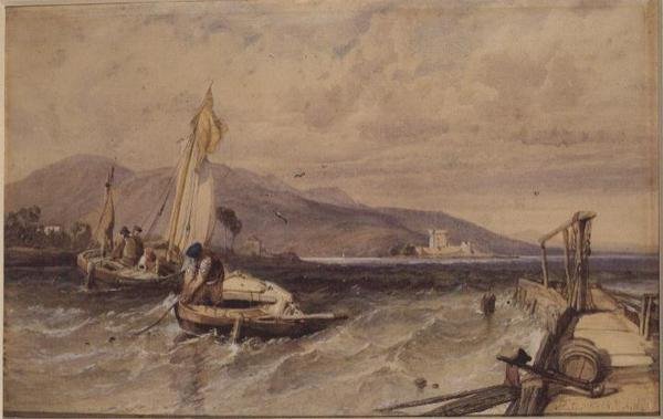 Douglasin linna, Loch Leven tekijältä George Clarkson Stanfield