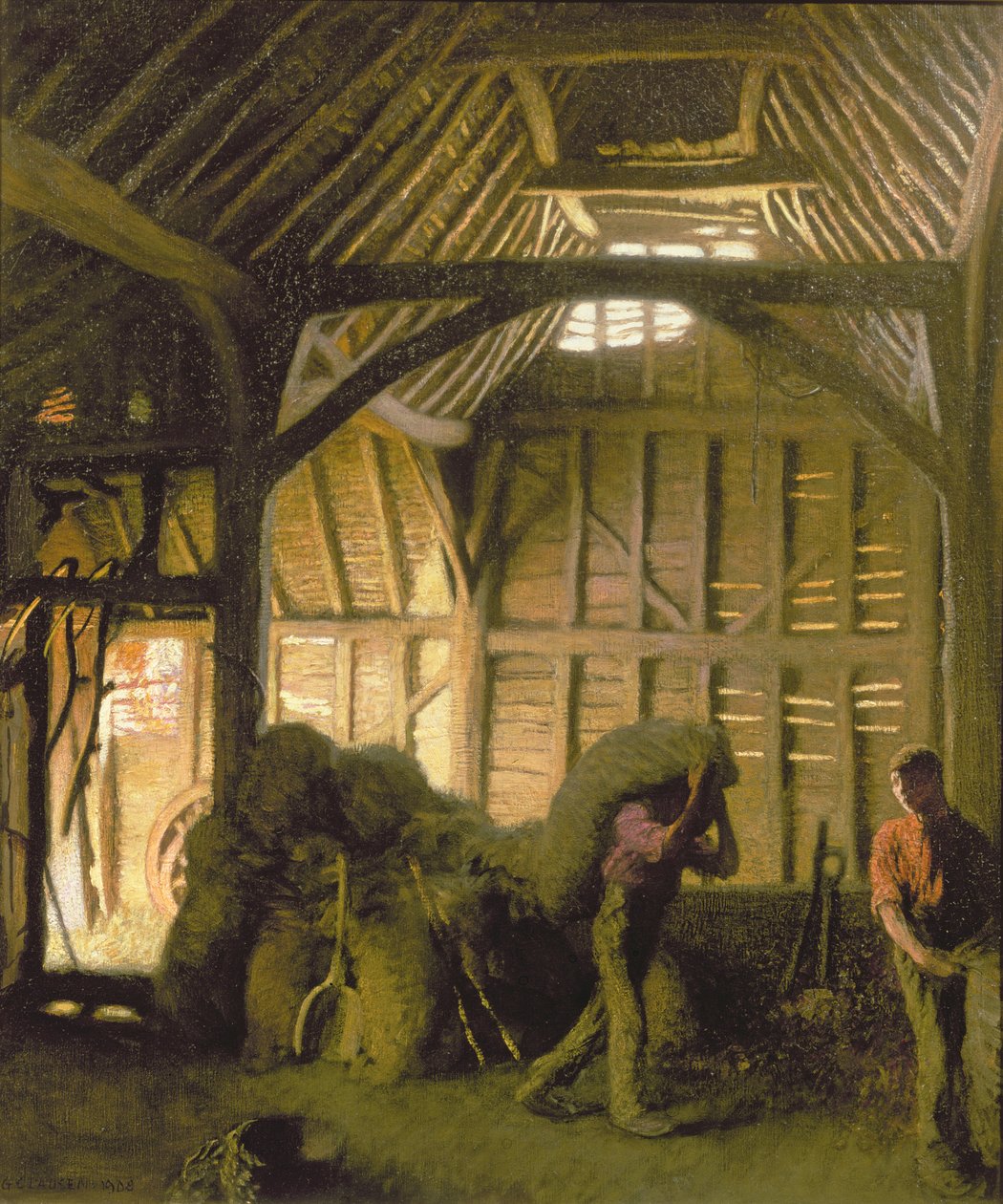 Huonekalut ja erilaiset esineet 1100- ja 1300-luvuilta tekijältä George Clausen