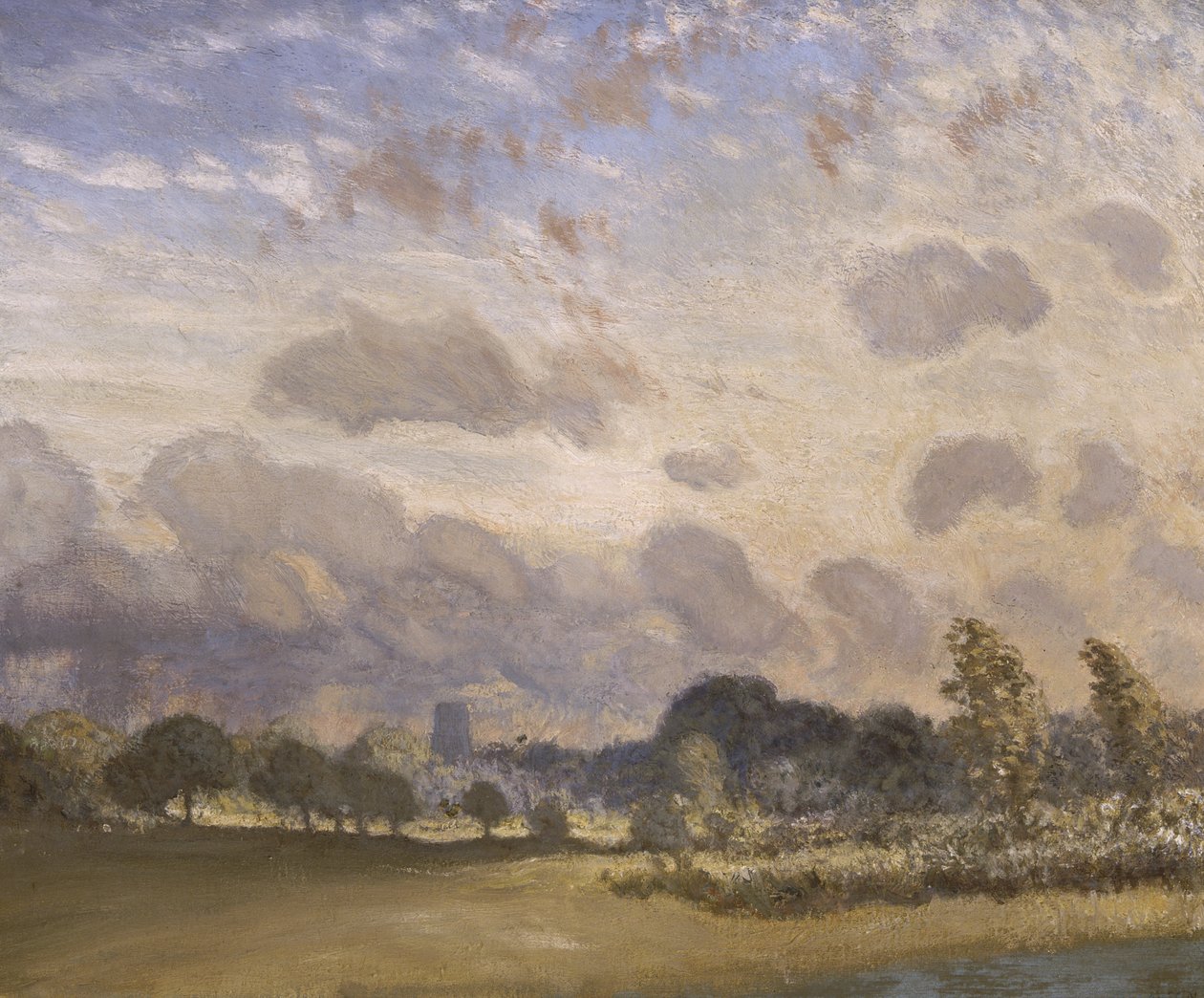 Claveringin kirkko (öljy kankaalle) tekijältä George Clausen