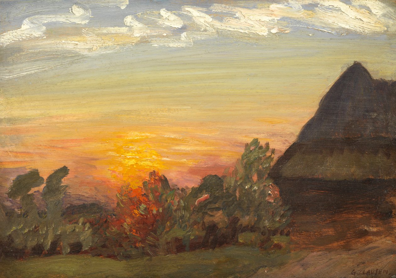 Duton Hillin auringonlasku, 1938 tekijältä George Clausen