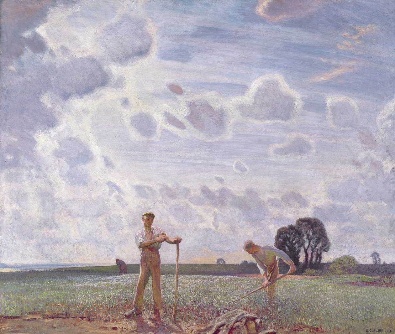 Kesäkuun pelloilla tekijältä George Clausen