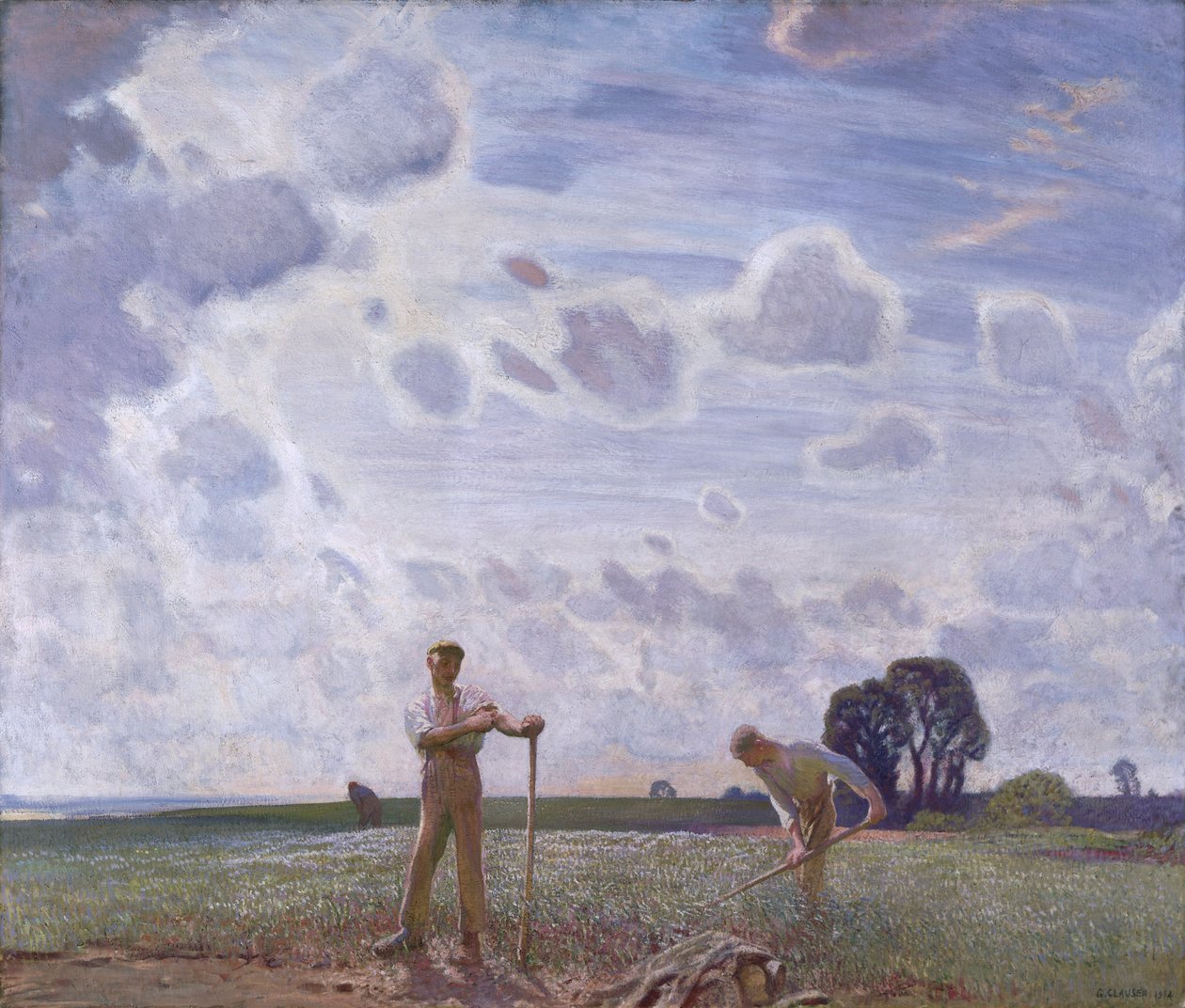 "Pelloilla kesäkuussa", 1914 tekijältä George Clausen