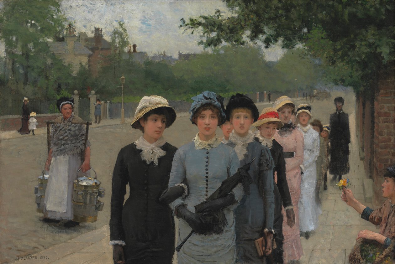 Koulutytöt tekijältä George Clausen