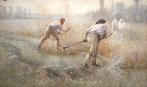 Viikate (akvarelli paperille) tekijältä George Clausen