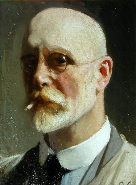 Omakuva savukkeella tekijältä George Clausen