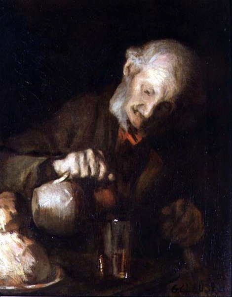 Pieni ruskea kannu tekijältä George Clausen