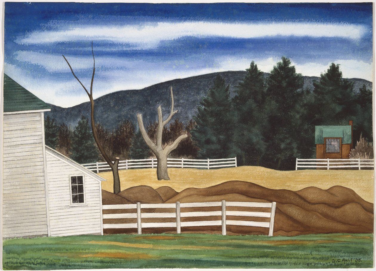 Woodstockin maisema, maaliskuu tekijältä George Copeland Ault