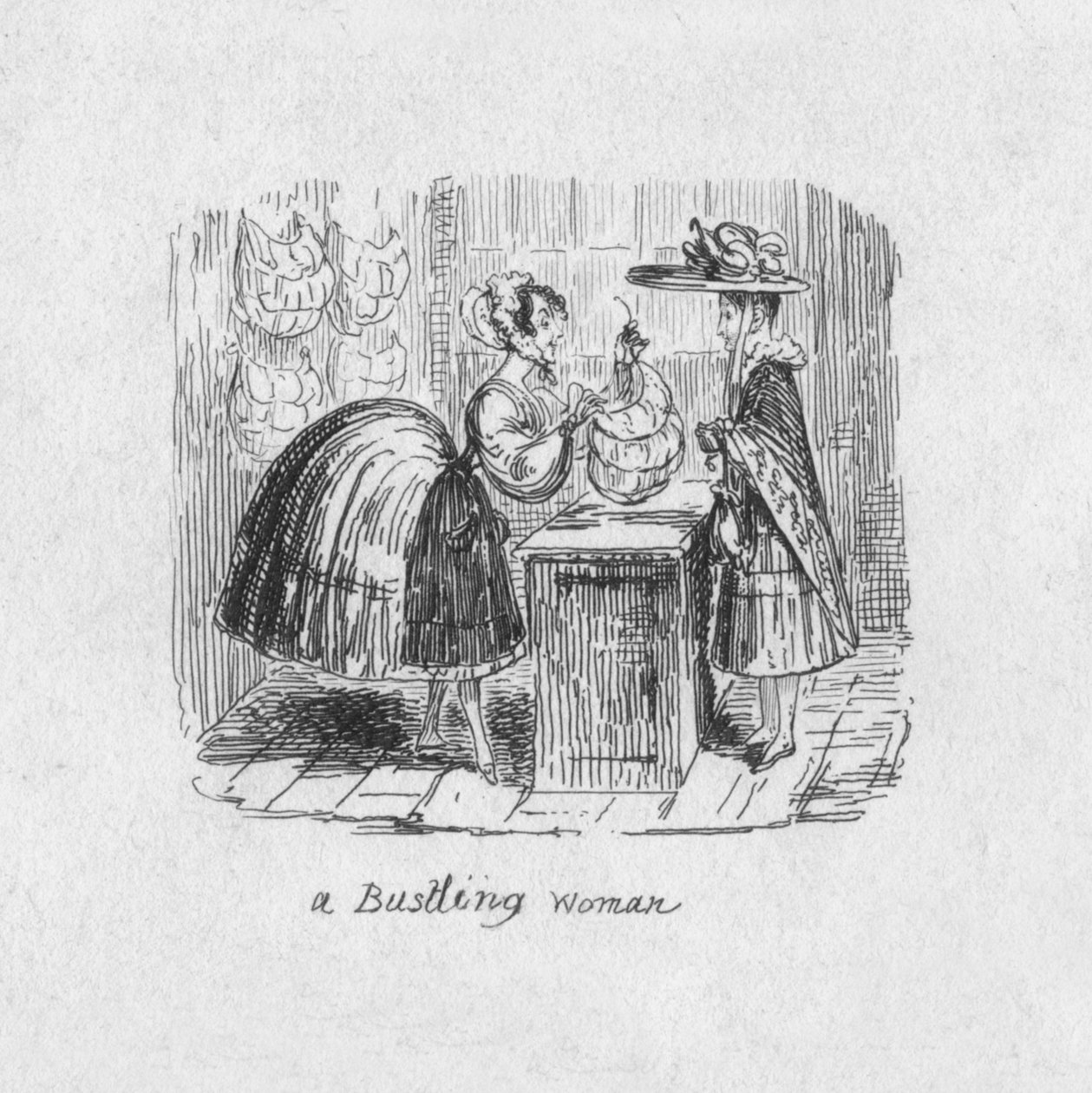 Vilkas nainen, 1829 tekijältä George Cruikshank