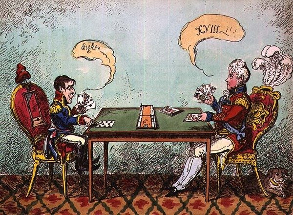 George Cruikshankin "A Game of Cribbage or Boney