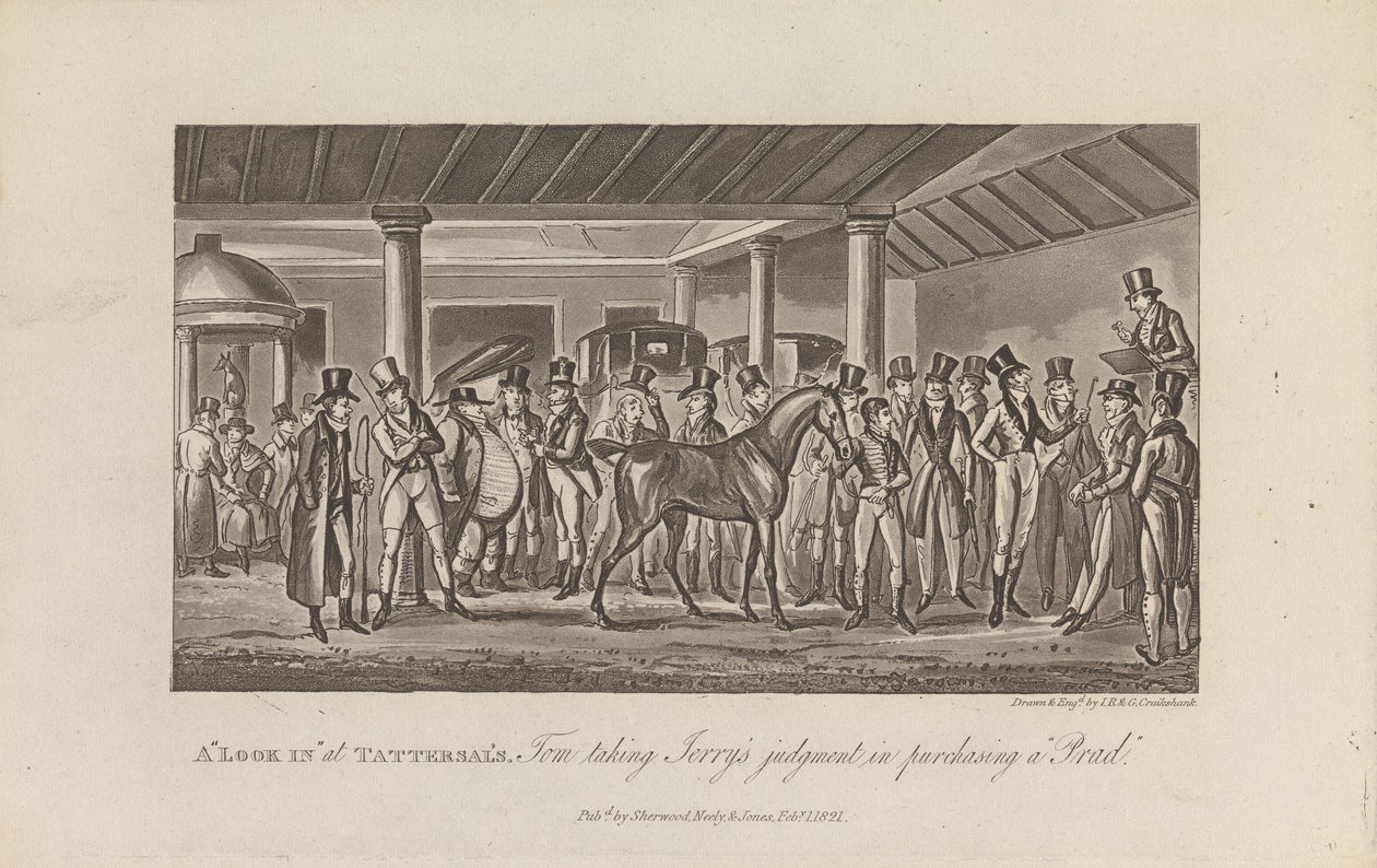 "Katso sisään" Tattersalissa tekijältä George Cruikshank
