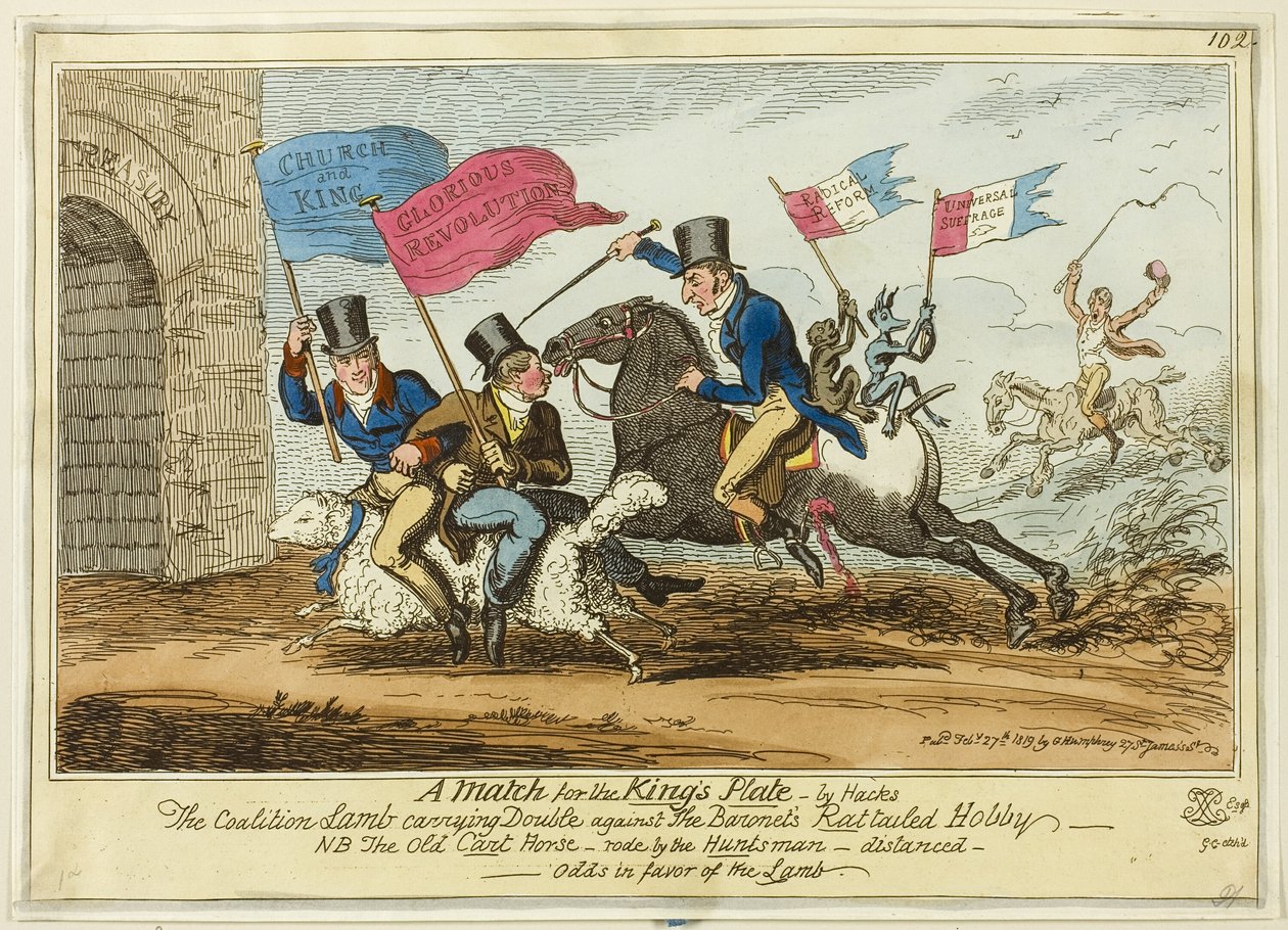 Ottelu Kings Plate-By Hacksille tekijältä George Cruikshank