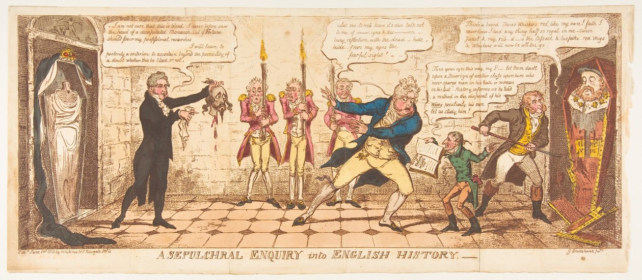Hautatutkimus Englannin historiaan, 1. kesäkuuta 1813. tekijältä George Cruikshank