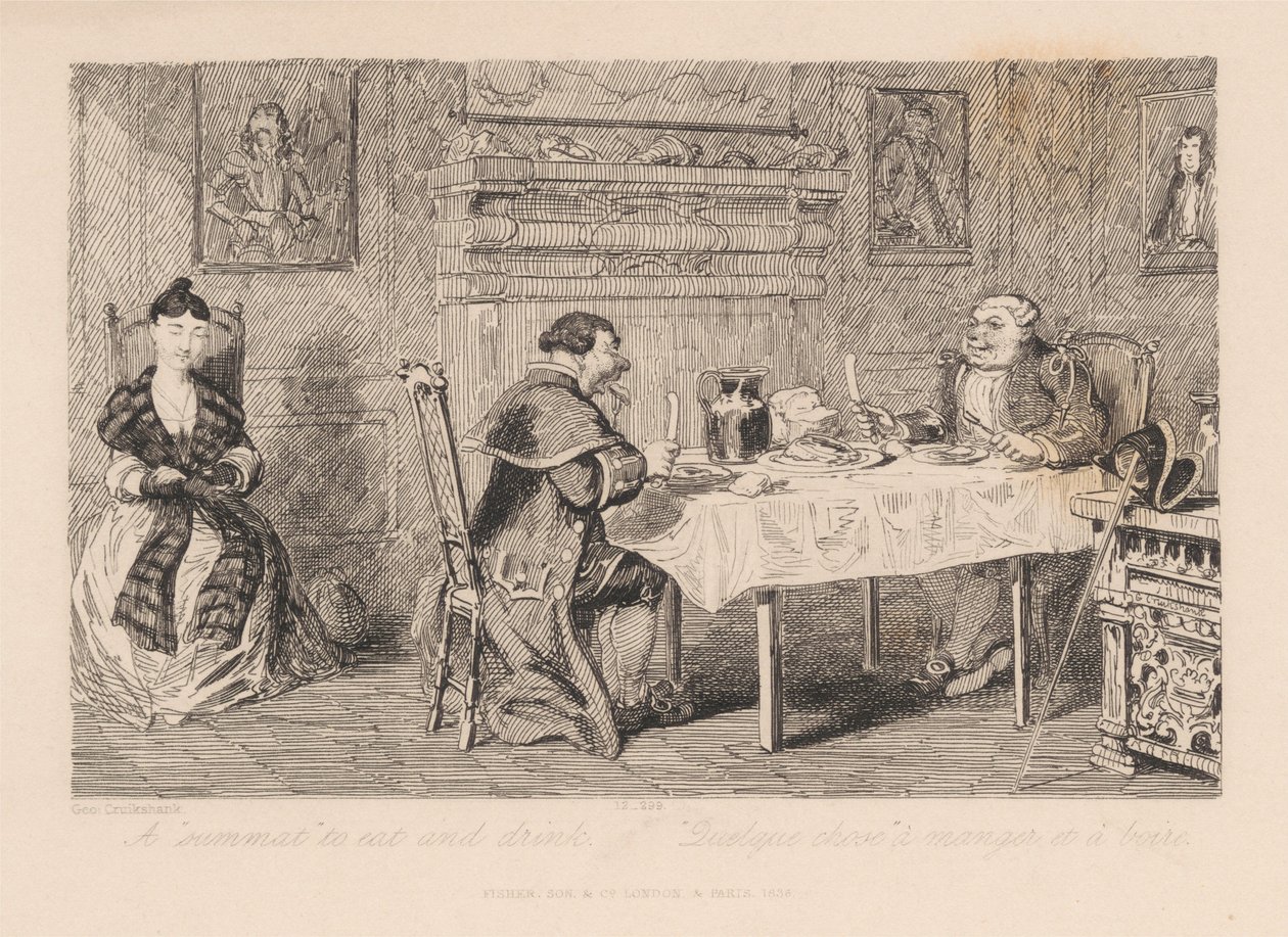 "Jottain" syötävää ja juotavaa tekijältä George Cruikshank