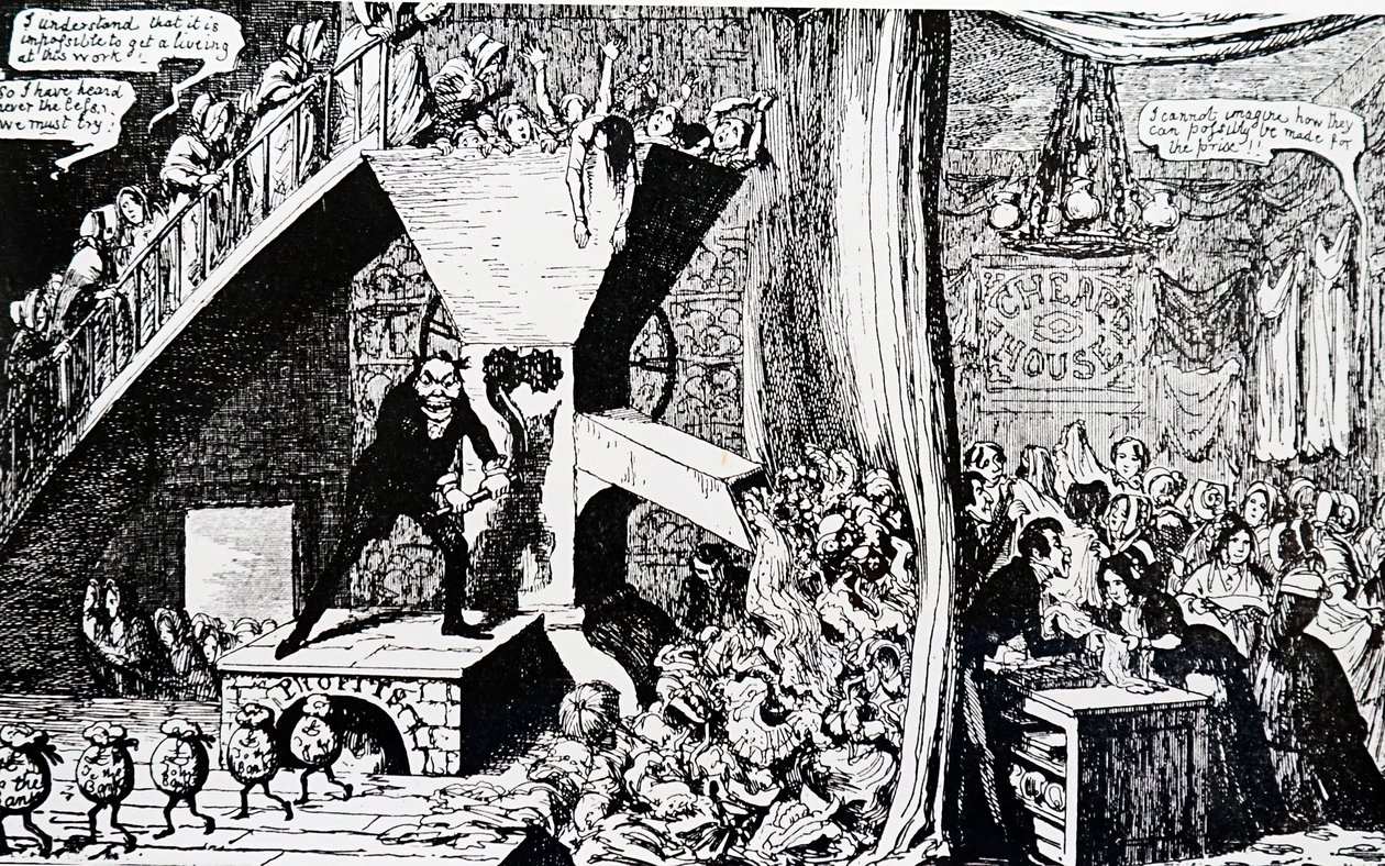 Hikoileva työmies tekijältä George Cruikshank