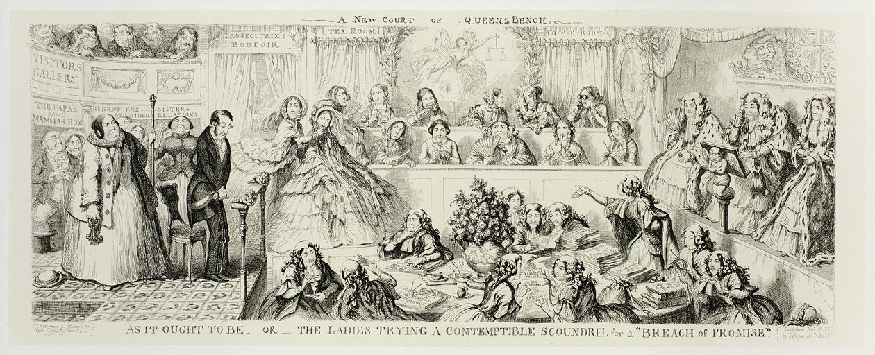As It Ought to Be tai The Ladies Trying a Contemptible Scoundrel for a Breach of Promise" George Cruikshank