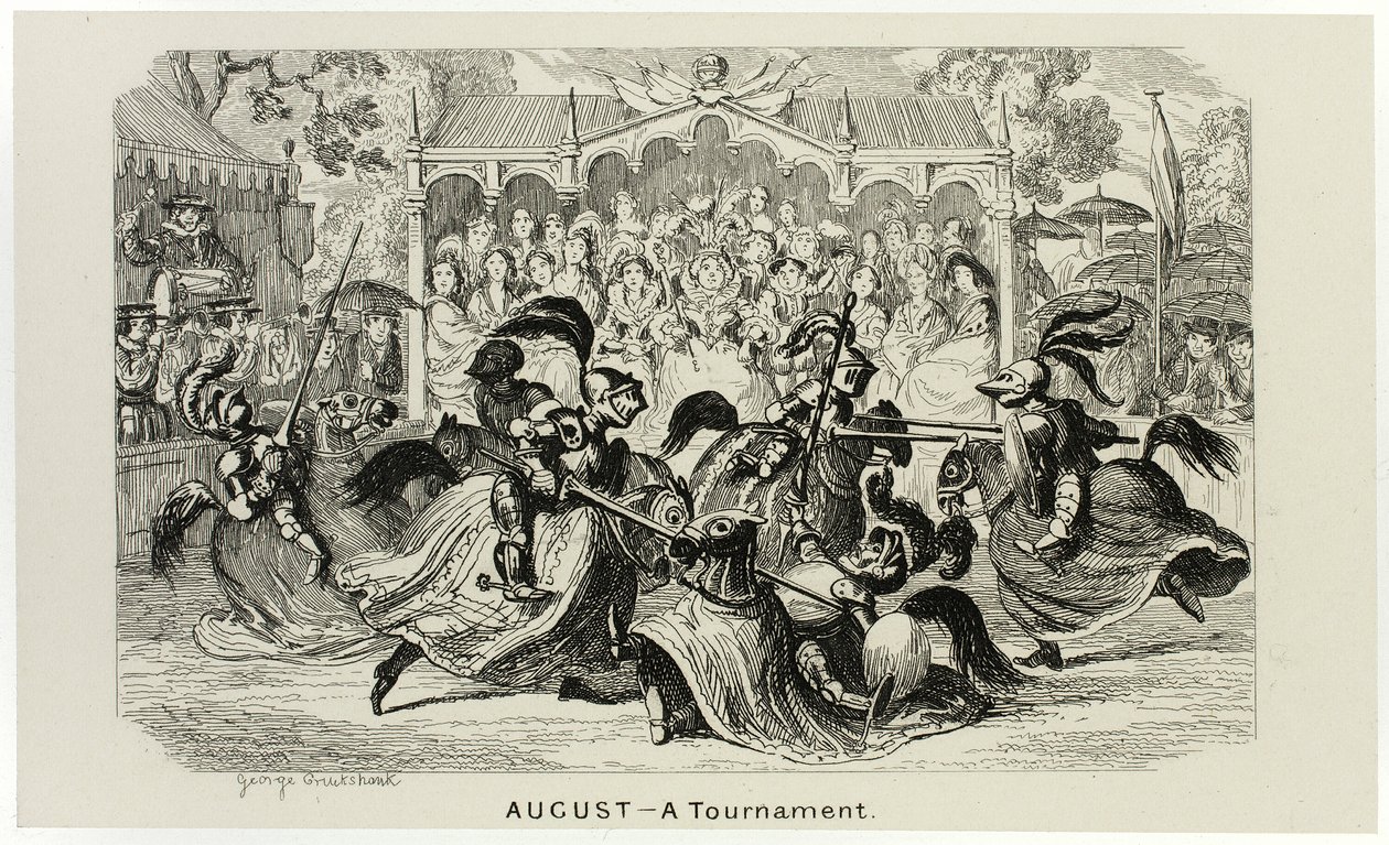 Elokuu - George Cruikshankin teräsetsauksia sisältävä turnaus The Comic Almanacksiin: 1835-1853 tekijältä George Cruikshank