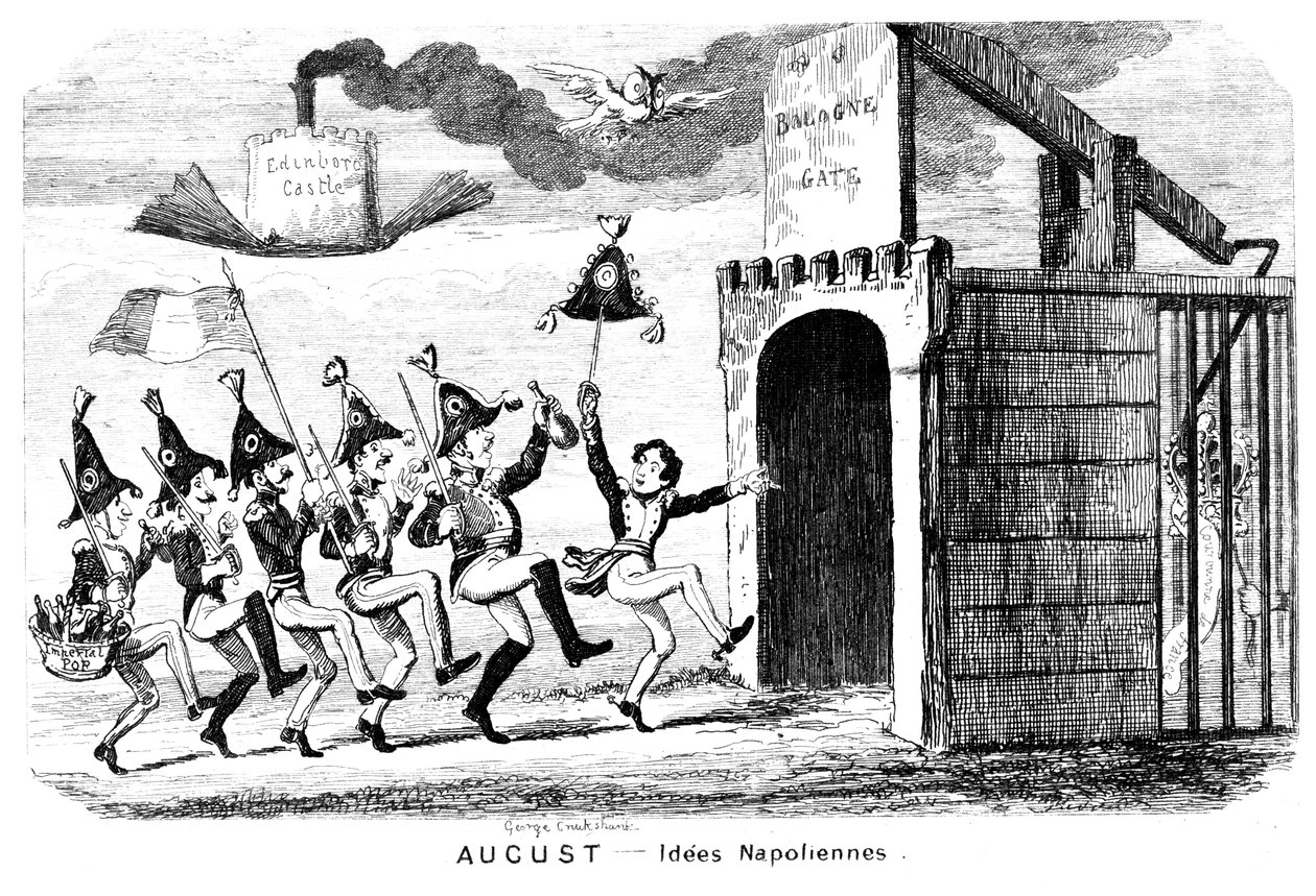 Elokuu - Idees Napoliennes, 1800-luku. tekijältä George Cruikshank