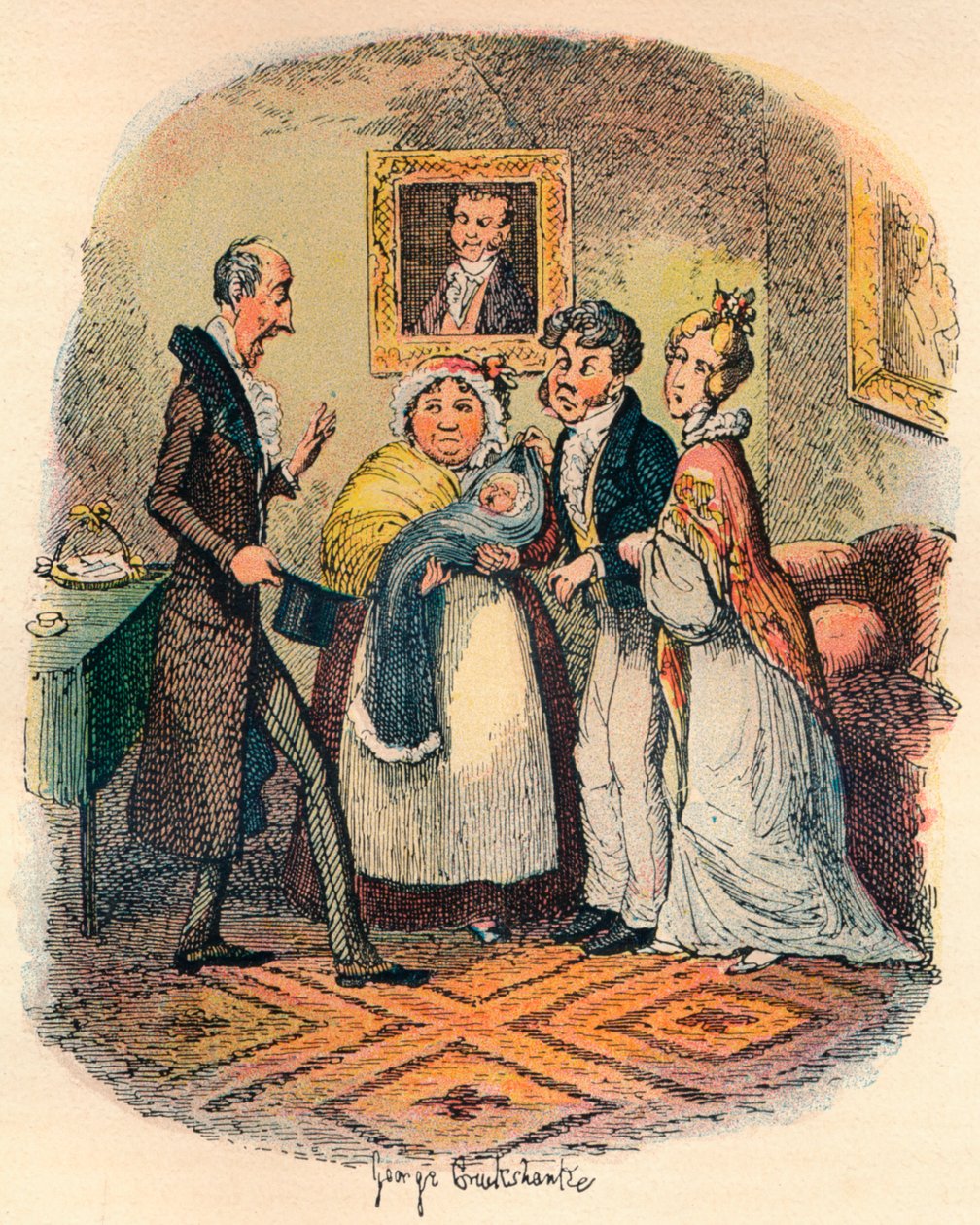 Bloomsburyn ristiäiset, c1900 tekijältä George Cruikshank